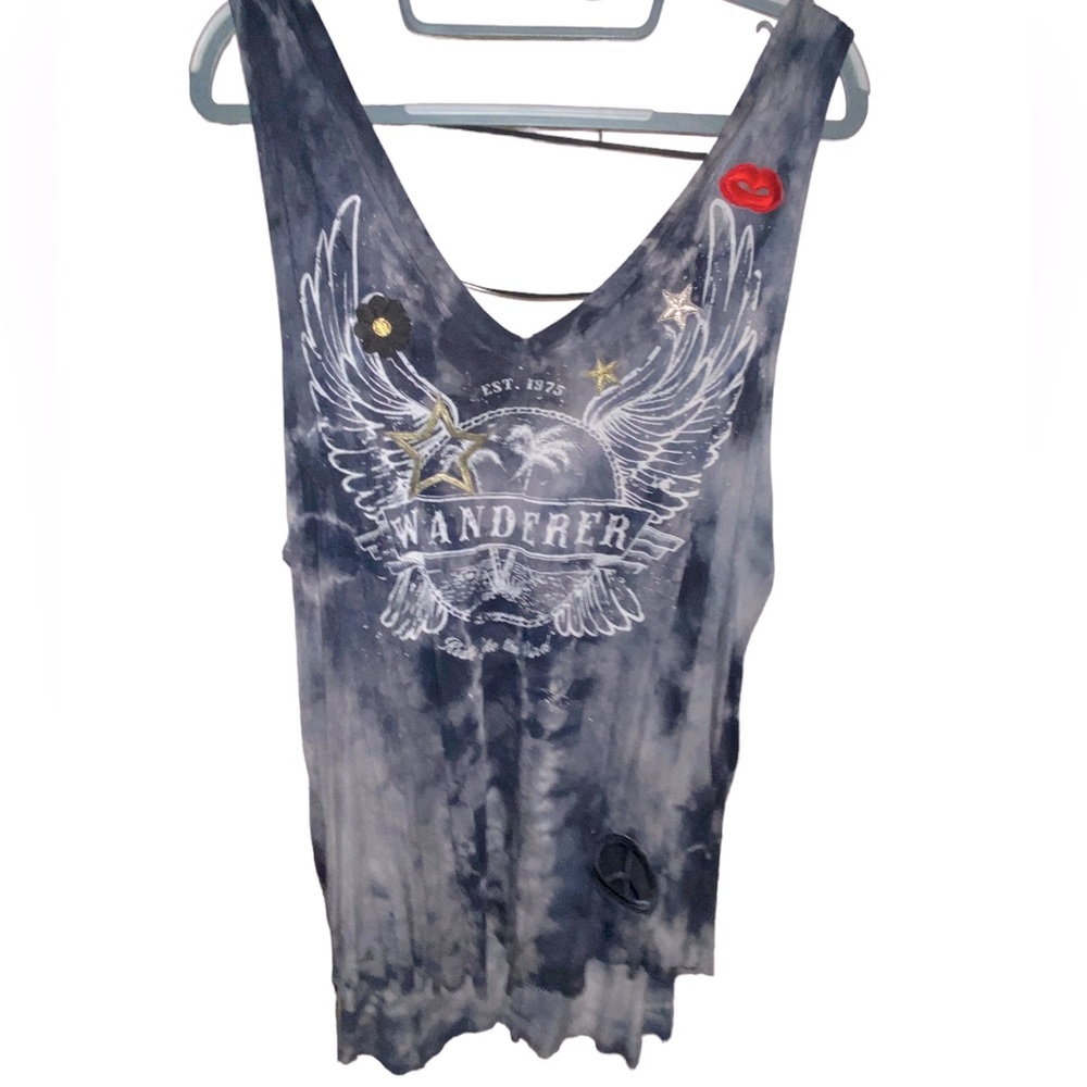 PERFECT FOR SUMMER!!! - Boho tank with patches